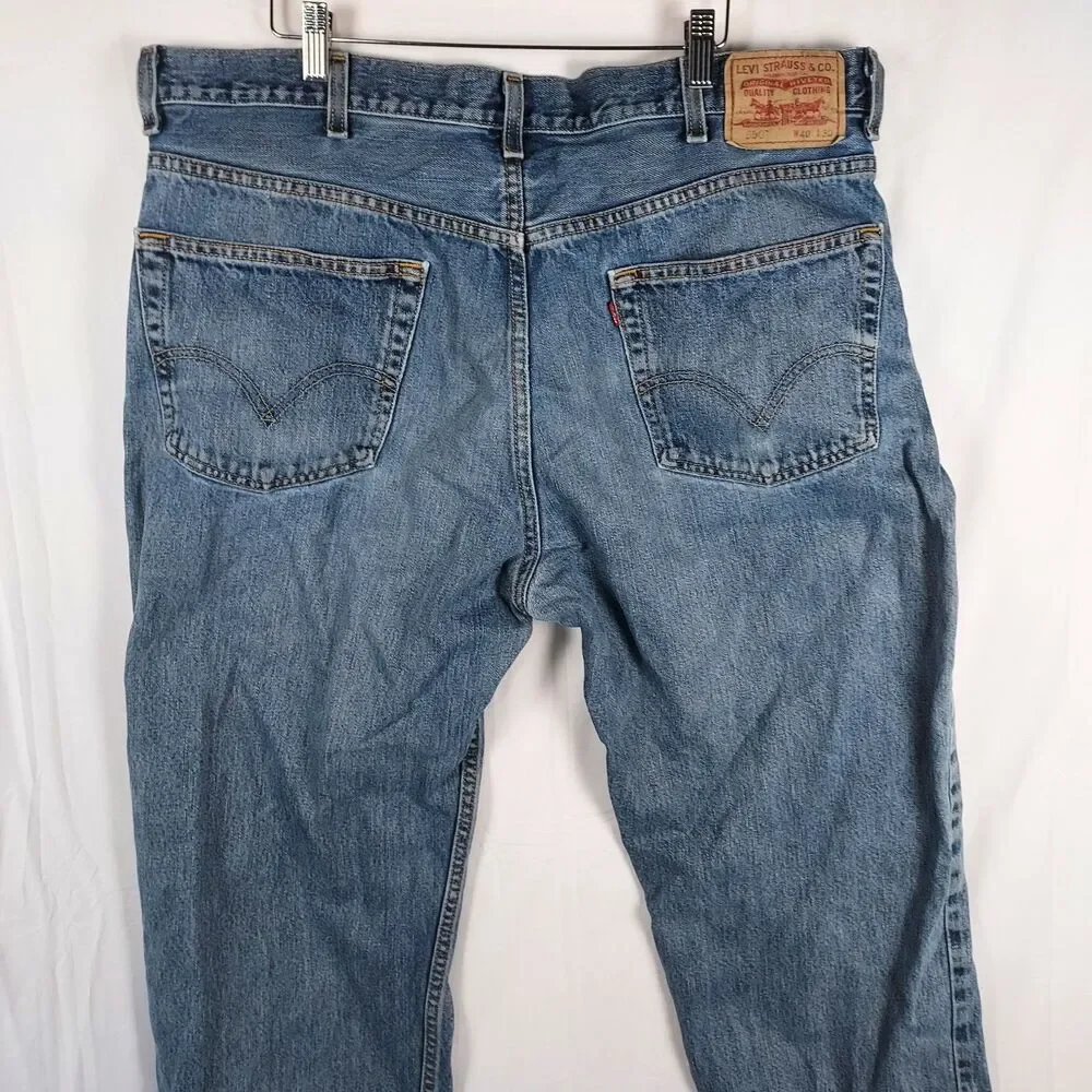 Levi’s 505 Straight Fit Jeans – Men’s W40 L30 – Classic Blue Denim